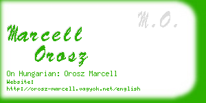 marcell orosz business card